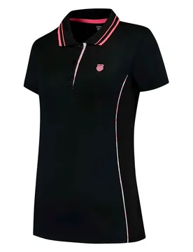 Hypercourt 6 Short Sleeve Polo Black / Pink XS - K-swiss - FashionsVida