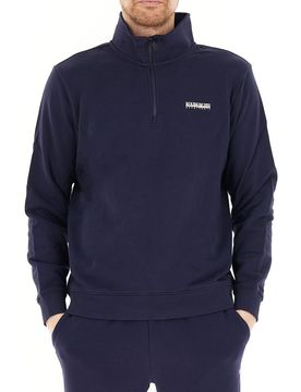 Felpa mezza zip BLU NAVY L
