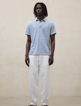Polo de manga corta de hombre con estampado de rayas - Ecoalf - FashionsVida