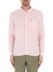 Lacoste Camicia in lino ROSA 41