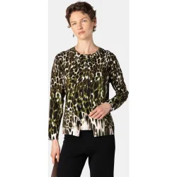 Conjunto de mujer de punto con estampado animal