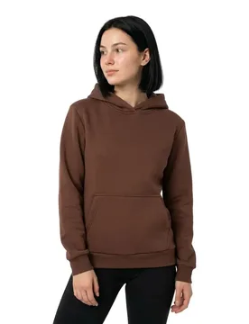 Felpa Con Cappuccio Fluffy Chocolate Brown 3XL - Build Your Brand - FashionsVida