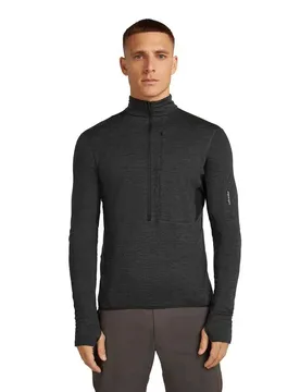 Felpa Con Mezza Zip Merino Blend 200 Realfleece™ Descender Jet Heather / Black / Cb M