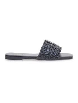 Ciabatte nere con fascia intrecciata PRE5410 37 - MON DIEU - FashionsVida
