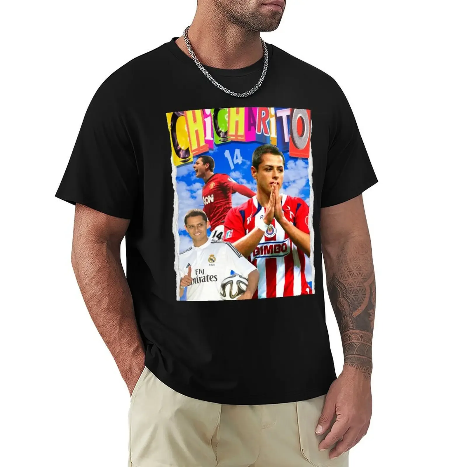 Chicharito CH14 Vintage Retro Design T-Shirt Comfortable Basic Crew Neck Tee - Aliexpress - FashionsVida