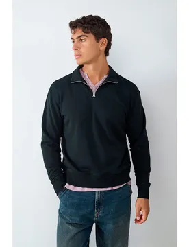 Sweat à Demi-zip 30000101 Black / Black L