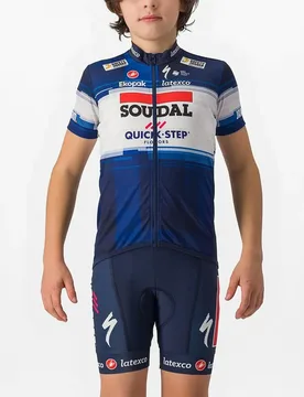 Maglia A Maniche Corte Soudal Quick-step 2023 Dark Blue / White - Castelli - FashionsVida