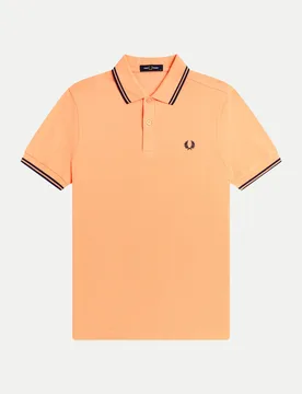 Poloshirt mit Doppelstreifen Orange M - Fred perry - FashionsVida