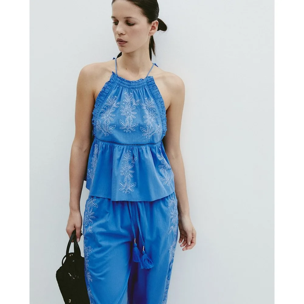 Sfera - Top bordado gomas - Sfera - FashionsVida