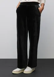 Straight Leg Cordhose female Schwarz