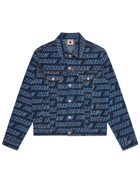 Repeat Logo Denim Trucker Jacket