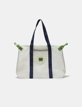 Shopper mit Mesh-Kontrast Ecru OS - Stradivarius - FashionsVida
