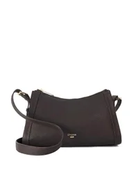 Curved Shoulder Bag Dark Brown female