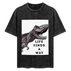 Tyrannosaurus Rex: Life Finds A Way T-Shirt Quick Dry Sports Short Sleeve Tee
