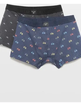 Pack de dos boxer elasticos print de hombre - Easy Wear - FashionsVida