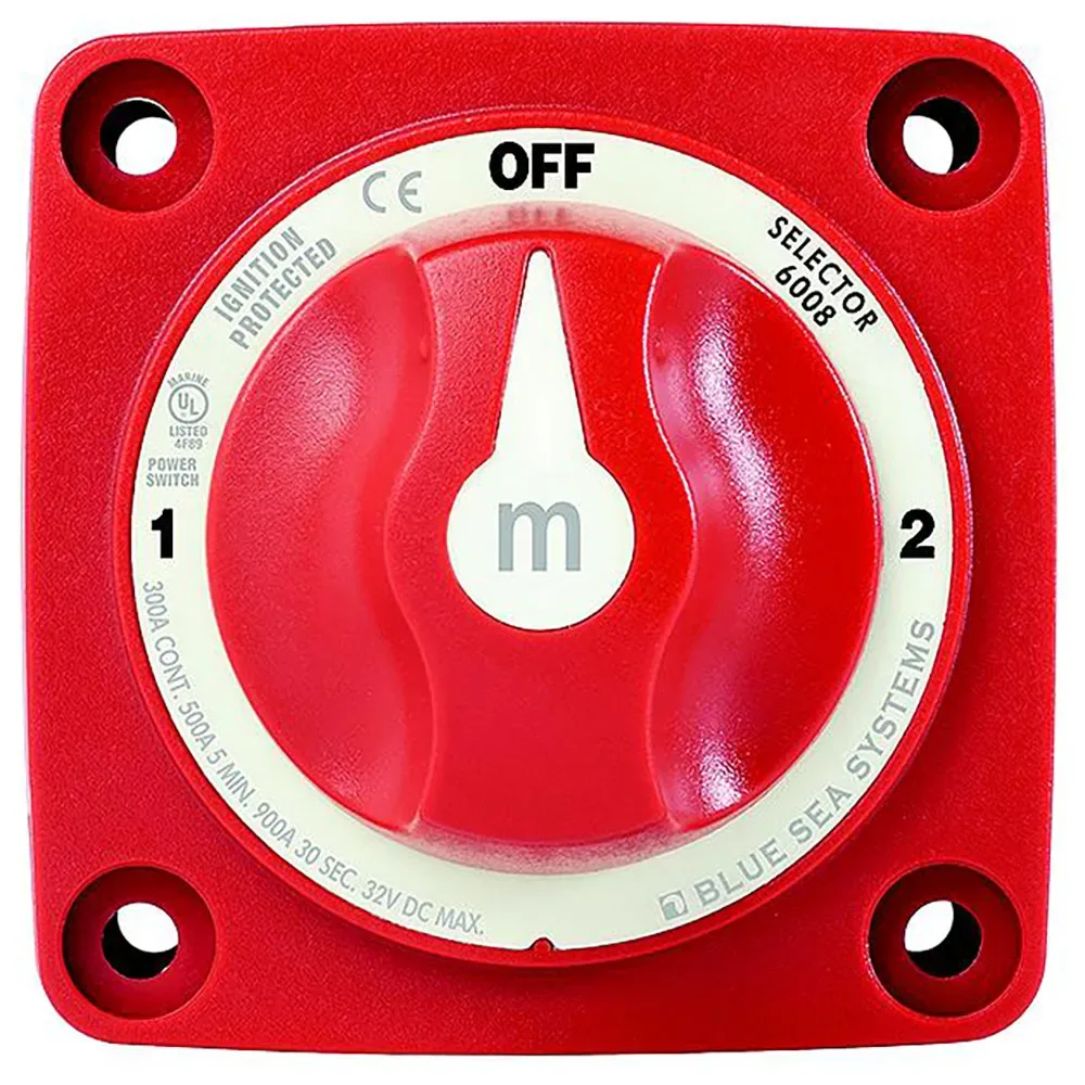 M Series 3 Positions Battery Switch Red One Size unisex - Blue Sea Systems - FashionsVida
