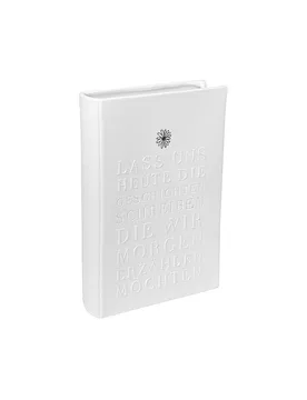 Vaso STORIE DI NATURA 17,5x5x26cm Scrivere storie bianco - Raeder - FashionsVida