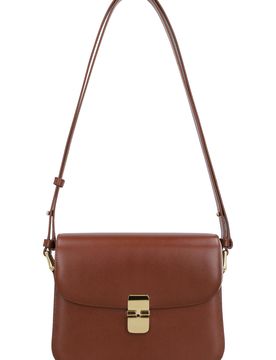 A. p.c. Mini Leather Flap Handbag with Adjustable Strap