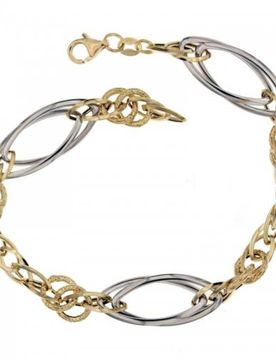 Bracciale donna in oro giallo e bianco 803321712454