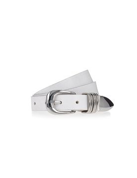 Cinturón de cuero blanco 75