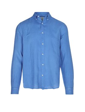 ECOALF Leinenhemd blau L herren