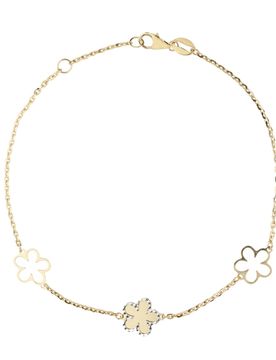 Bracciale Donna Oro Giallo Bianco GL100807