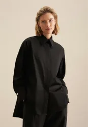 Longbluse Uni Schwarz 36