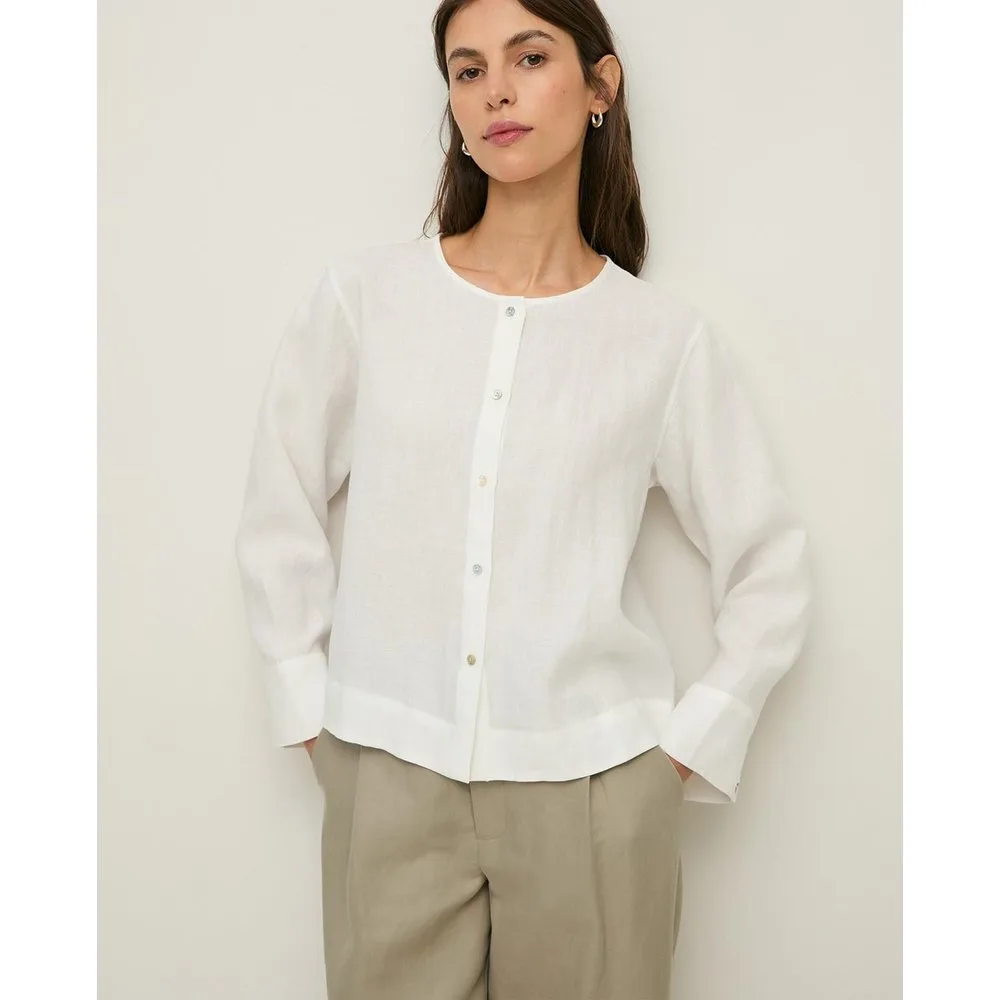 Camisa de mujer de manga larga y cuello redondo - Yerse - FashionsVida