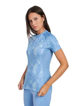 T-shirt à Manches Courtes Pro Training Poly Allure / Clear Sky M - Umbro - FashionsVida