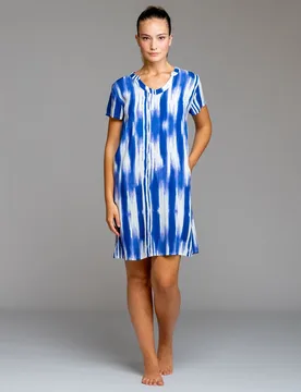 Vestido de playa de manga corta - Egatex - FashionsVida