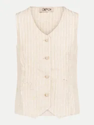 Cartoon Gestreifte Weste Beige 36