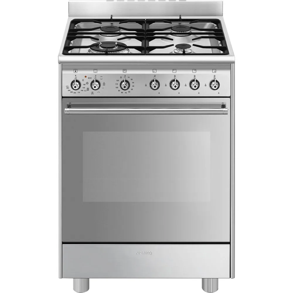 Cocina compacta gas 60 cm, 1 cavidad de horno - SX61GM - Smeg - FashionsVida