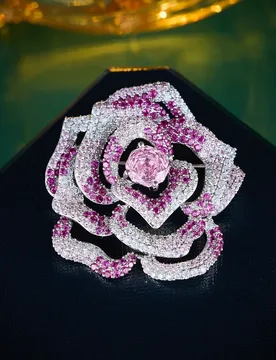 Luxurious Heavy Craft Rose Flower Brooch High-end Sense of Luxury Camellia Suit Coat Brooch Accessory Pin - Aliexpress - FashionsVida