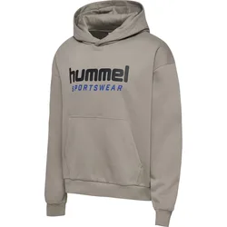 Boxy Logo Kapuzensweater, grau L