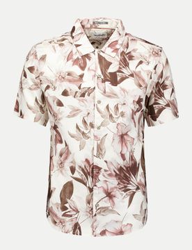 Kurzarmhemd mit Allover-Blumenprint Mehrfarbig L