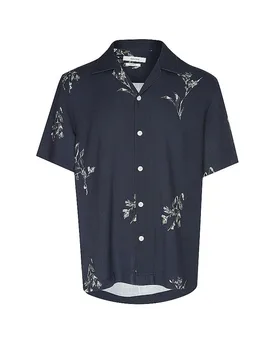 Hemd SLHREGTERRY AOP dunkelblau M herren - Selected - FashionsVida