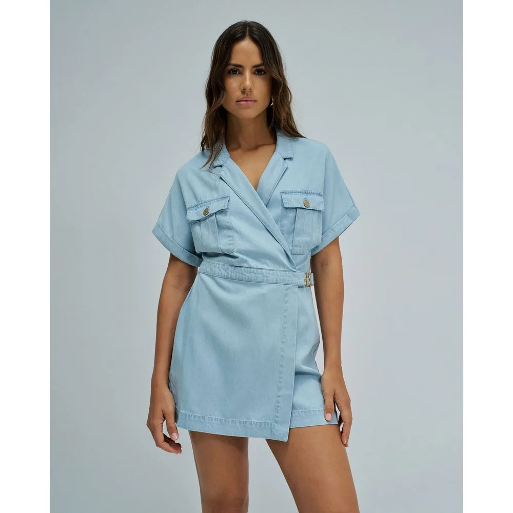 Mono corto en lightdenim de mujer - Salsa Jeans - FashionsVida