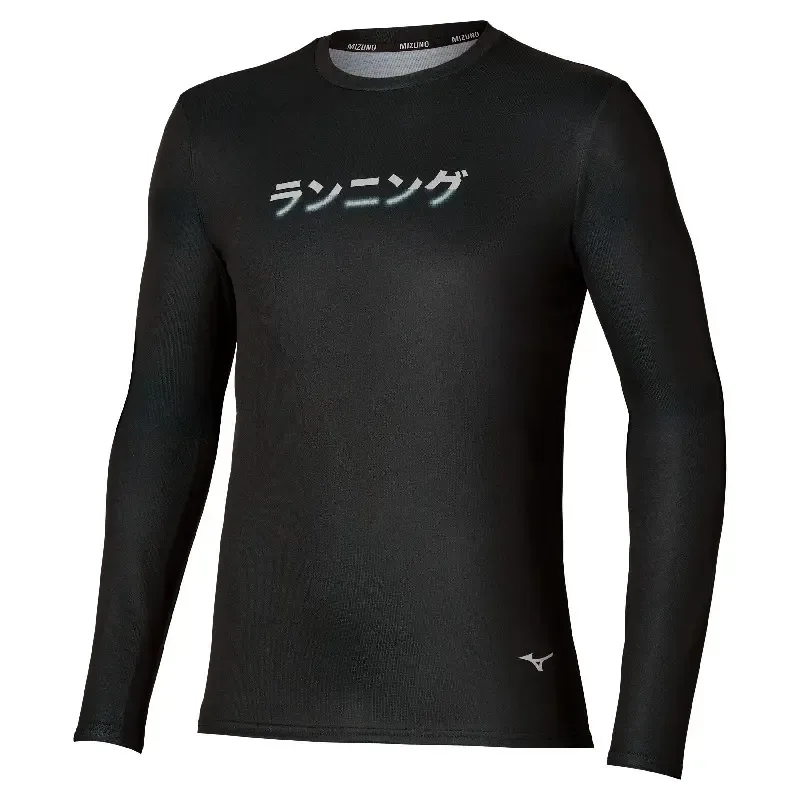 Langarmshirt Core graphic - Noir - male - Size: 2XL - Mizuno - FashionsVida