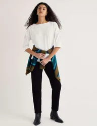 Pure Cotton Slash Neck Top White female