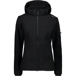 Woman jacket zip hood chaqueta softshell mujer Negro (34)