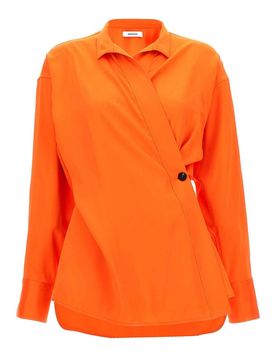 Camicia asimmetrica in raso