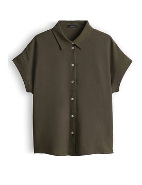 Hemdbluse FALVIA verde oscuro 44