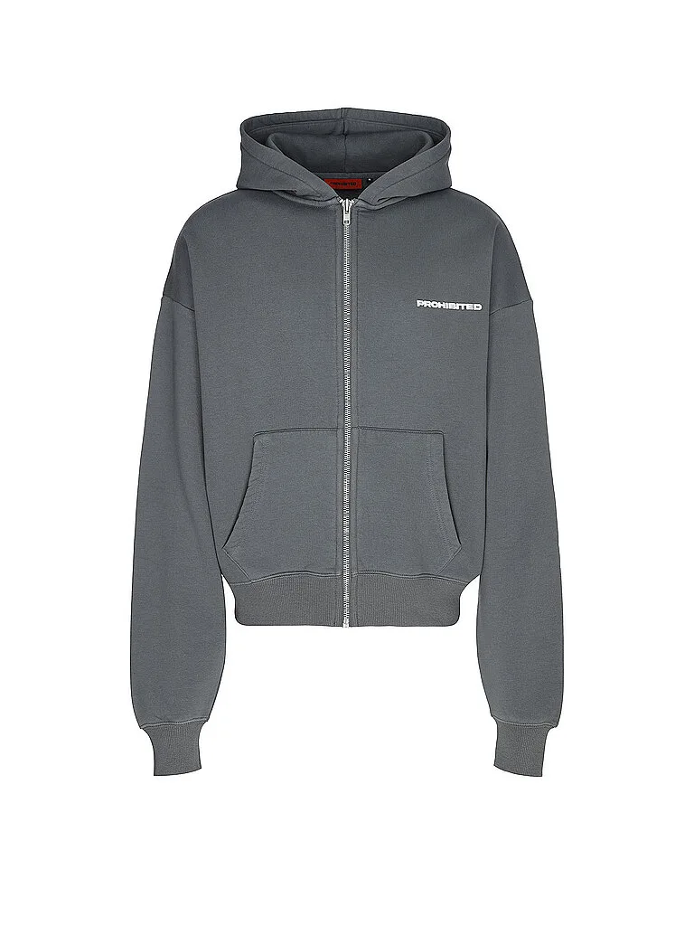 Sweat-shirt à fermeture éclair gris XXL - Prohibited - FashionsVida