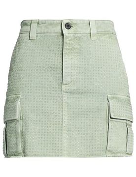 Jeansrock Damen Salbeigrün 36 Damen