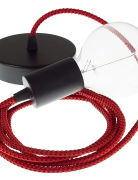 Cables Suspension Luminaire Rt94 3d 1 M Red Devil / Black One Size - Creative - FashionsVida
