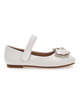 Ballerine bianche con fiocco arcobaleno 392608S 28