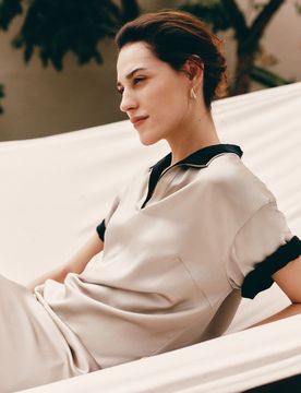 Donna Polo Seta Charmeuse Facile Cura S