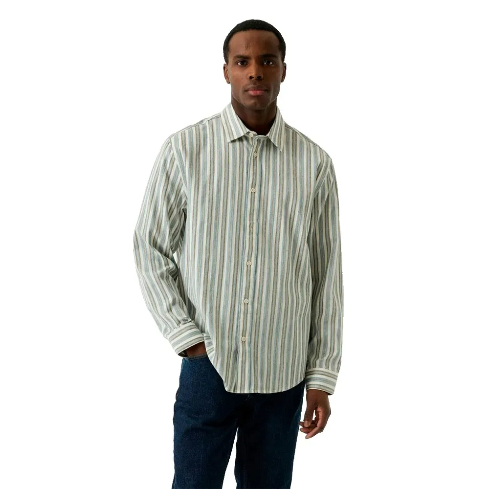 Camicia A Maniche Lunghe T261282 Stripe Blue L - Garcia - FashionsVida
