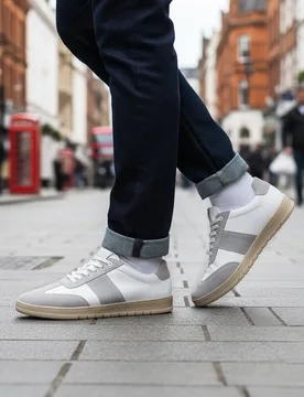 Polar Mens Leather Casual Trainers - - Size: 12 - Silver Street London - FashionsVida