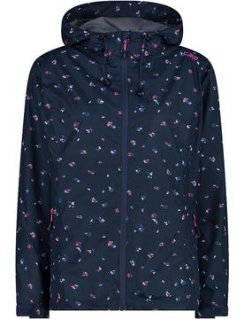 Woman jacket fix hood chaqueta impermeable mujer Azul (44)